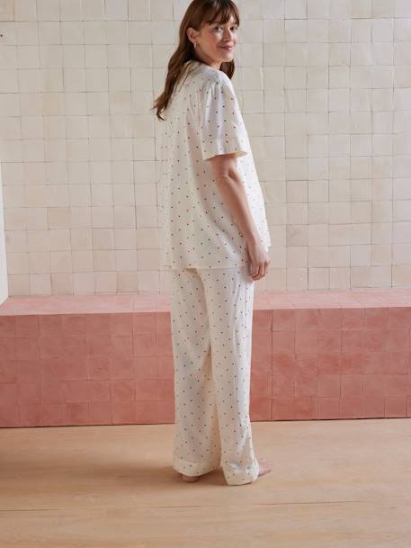 Ensemble 2 pièces pyjama imprimé coeurs Before and After écru - vertbaudet enfant 