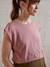 Zwangerschapsshirt met voor- en achterkant van linnenmix grenadine+oudroze - vertbaudet enfant 