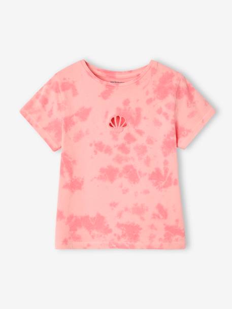 T-shirt tie & dye manches courtes fille rose bonbon - vertbaudet enfant 