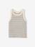 Débardeur fille en côtes beige+écru+rayé bleu+vert sauge - vertbaudet enfant 