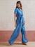 Ruime jumpsuit met korte mouwen voor zwangerschap en borstvoeding in lyocell olijf+stone - vertbaudet enfant 
