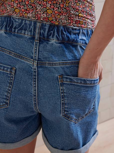 Denim short in mom style Before and After stone - vertbaudet enfant 