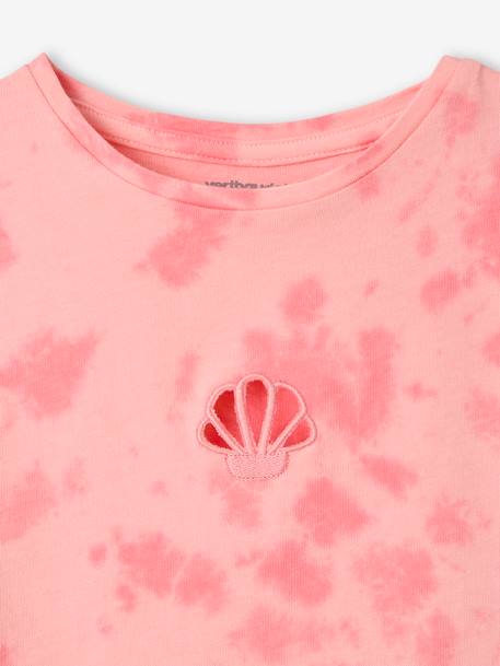 T-shirt tie & dye manches courtes fille rose bonbon - vertbaudet enfant 
