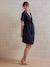 Robe courte fluide portefeuille unie grossesse et allaitement noir - vertbaudet enfant 