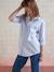 Chemise oversize rayée grossesse et allaitement bleu pâle - vertbaudet enfant 