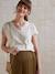 T-shirt irisé de grossesse en viscose et lin beige doré - vertbaudet enfant 