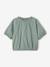 Tee-shirt blouse forme crop fille corail+écru+vert sauge - vertbaudet enfant 