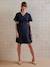 Robe courte fluide portefeuille unie grossesse et allaitement noir - vertbaudet enfant 