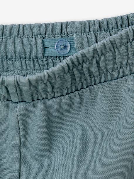 Bermuda van badstof voor jongens JONEN blauwgroen - vertbaudet enfant 