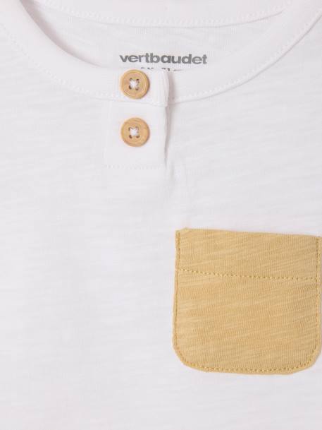 Débardeur bébé poche contrastée blanc - vertbaudet enfant 