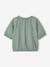 Tee-shirt blouse forme crop fille corail+écru+vert sauge - vertbaudet enfant 