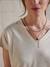 T-shirt irisé de grossesse en viscose et lin beige doré - vertbaudet enfant 