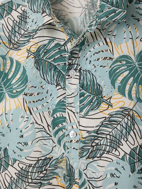 Chemise manches courtes garçon vert imprimé - vertbaudet enfant 
