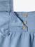 Blouse met korte, geruite mouwen voor baby's in licht denim gebleekt denim - vertbaudet enfant 
