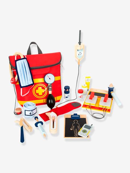 Sac à dos de secours pour enfants small foot®, 18 pièces rouge - vertbaudet enfant 