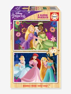 Speelgoed-Educatief speelgoed-Puzzels-2*50p houten puzzel Disney Princess EDUCA 