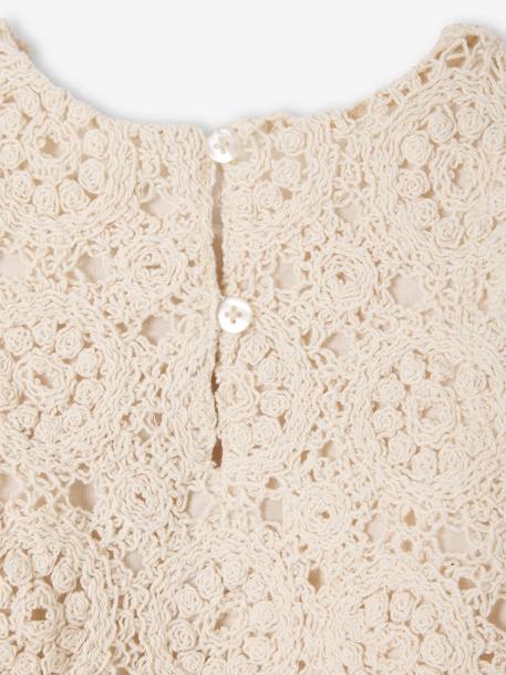 Baby set top + short in macramé vanille - vertbaudet enfant 