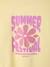 T-shirt 'summer' motif fleur glitter fille jaune pâle - vertbaudet enfant 