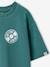 T-shirt garçon motif devant/dos effet délavé anthracite+vert d'eau - vertbaudet enfant 
