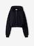 Sweat cropped zippé à capuche fille anthracite - vertbaudet enfant 