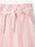 Short à larges rayures fille avec ceinture cordelette fille rose bonbon - vertbaudet enfant 