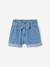 Short fille en denim léger style paperbag bleu clair - vertbaudet enfant 