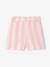 Short à larges rayures fille avec ceinture cordelette fille rose bonbon - vertbaudet enfant 