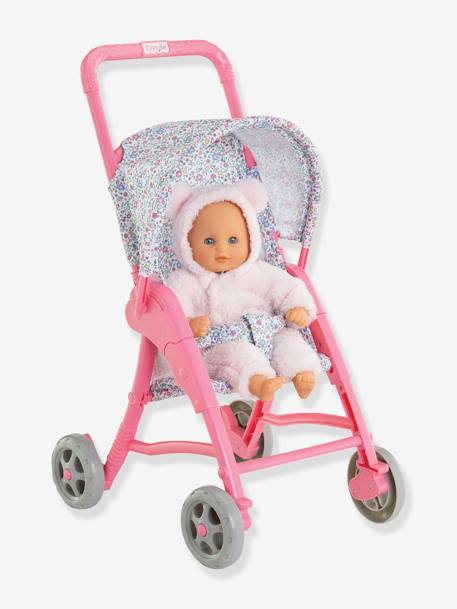 Kinderwagen Oursons voor pop - COROLLE blauw+rozen - vertbaudet enfant 