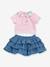 T-shirt & jupe pour poupon un week-end à Paris rose - vertbaudet enfant 