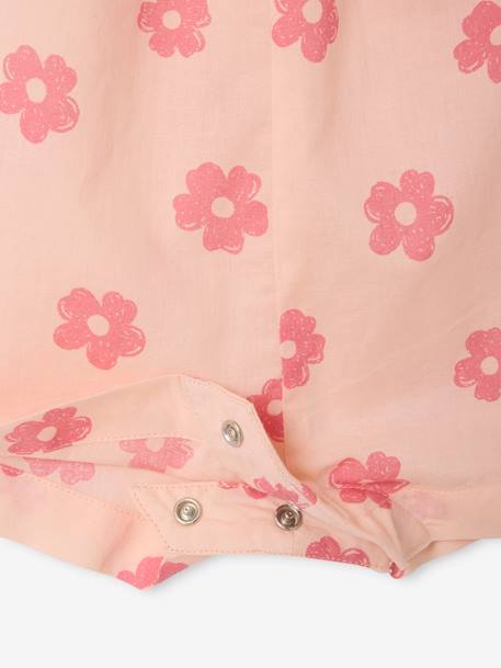 Combishort bébé en voile de coton rose pâle - vertbaudet enfant 