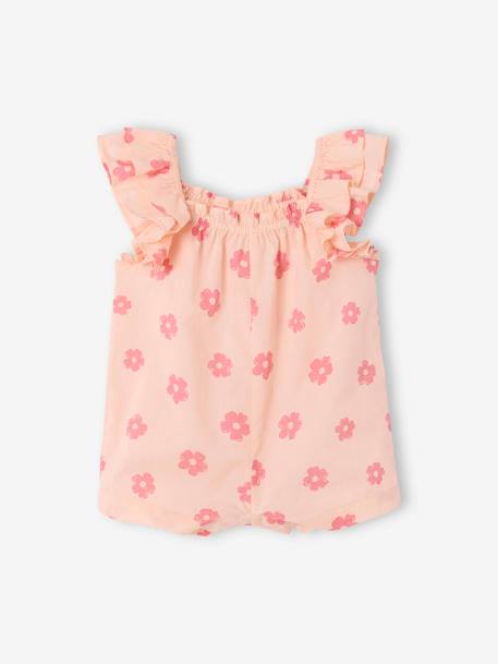 Combishort bébé en voile de coton rose pâle - vertbaudet enfant 