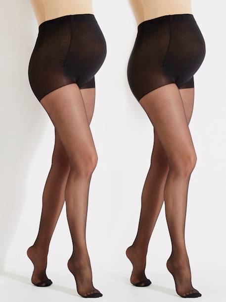 Lot de 2 collants voile spécial grossesse LOT NOIR - vertbaudet enfant 