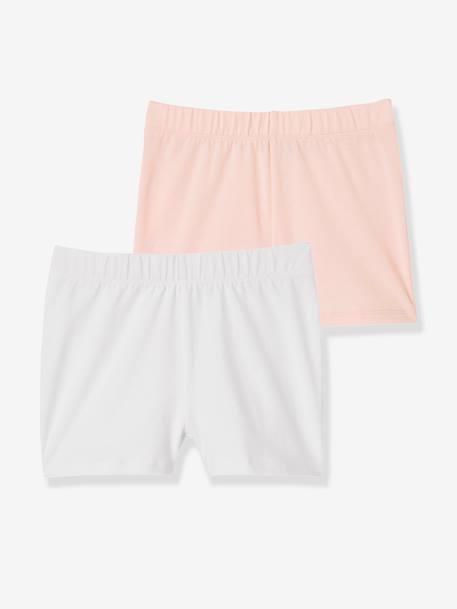 Lot de 2 shorts fille à porter sous robe lot noir+rose - vertbaudet enfant 