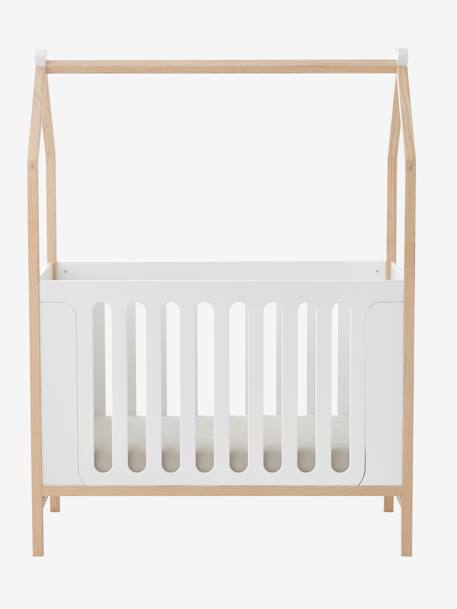Lit bébé Cabane LIGNE COCONUT transformable en banquette blanc - vertbaudet enfant 