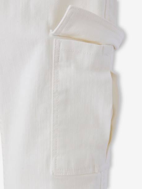 Pantalon cargo fille anthracite+écru - vertbaudet enfant 