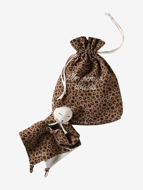 Gepersonaliseerde knuffel in een ENVIE DE FRAISE zakje ecru - vertbaudet enfant 