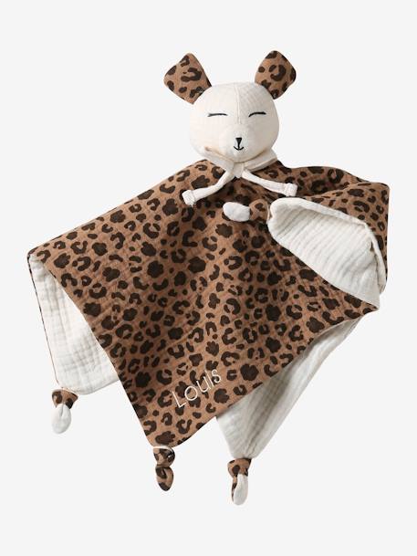 Doudou en gaze de coton personnalisable écru - vertbaudet enfant 