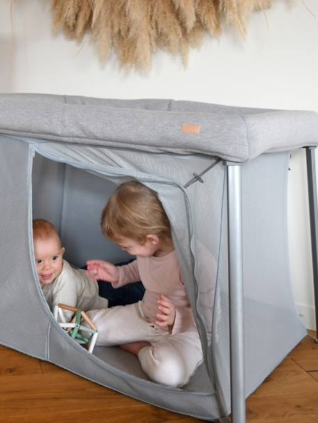 Lit parapluie 3 en 1 Eazy Sleep gris+sable - vertbaudet enfant 