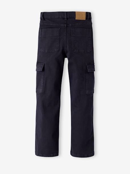 Pantalon cargo fille anthracite+écru - vertbaudet enfant 