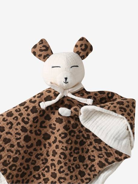 Doudou en gaze de coton personnalisable écru - vertbaudet enfant 
