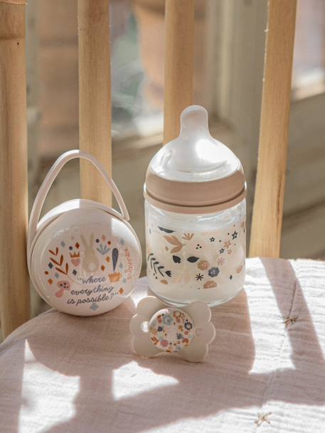 Biberon verre 120 ml tétine SXPro S Wonderland beige - vertbaudet enfant 