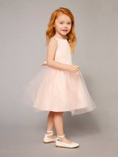 -Robe cérémonie fille satin et tulle