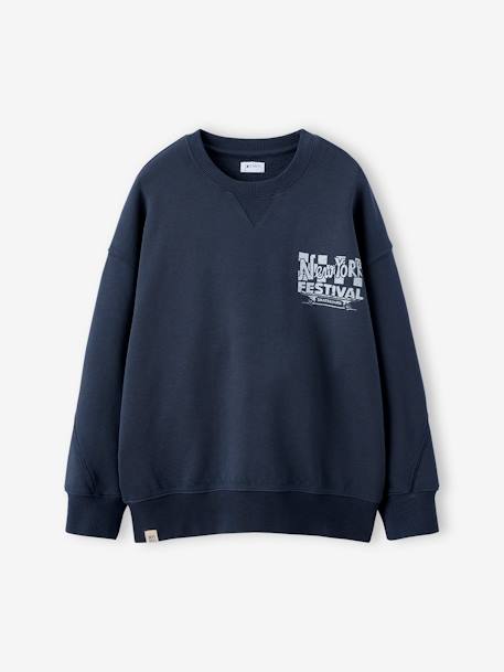 Sweat loose effet délavé noir - vertbaudet enfant 