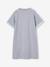 Robe fille en molleton léger motif gris chiné+rayé bleu+vert+vert sauge - vertbaudet enfant 