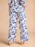 Ruime zwangerschapsbroek met bloemenprint ENVIE DE FRAISE met band koningsblauw - vertbaudet enfant 