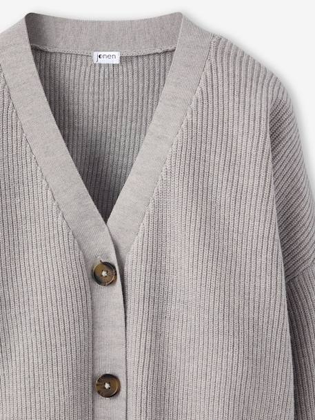 Gilet court fille gris chiné - vertbaudet enfant 