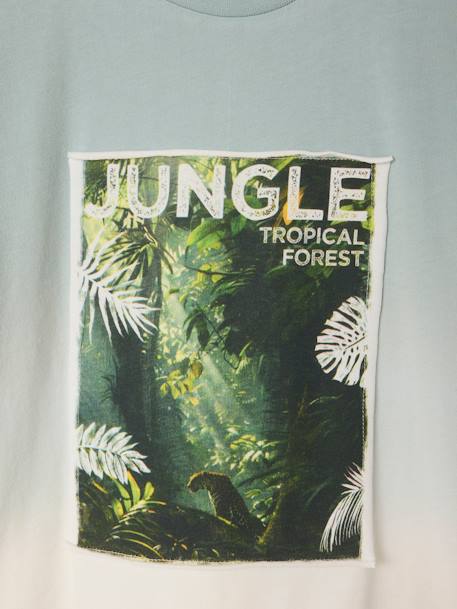 Jongensshirt tie & dye motief fotoprint saliegroen - vertbaudet enfant 