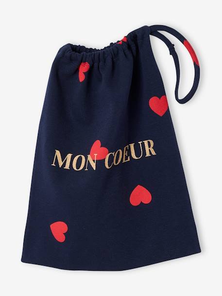 Kit Maternité 'Mon coeur' chemise de nuit grossesse + body bébé + pochon marine - vertbaudet enfant 