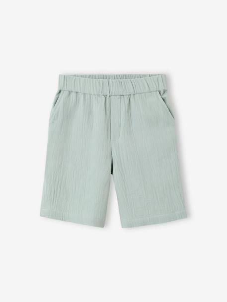 Ensemble short + t-shirt garçon vert sauge - vertbaudet enfant 