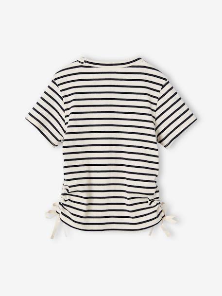 Lot 2 tee-shirts à liens coulissants fille violet - vertbaudet enfant 